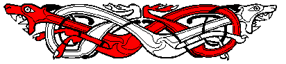 Interlaced dragons from the Lindisfarne gospels