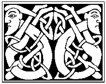 Interlaced human figures from the Lindisfarne Gospels
