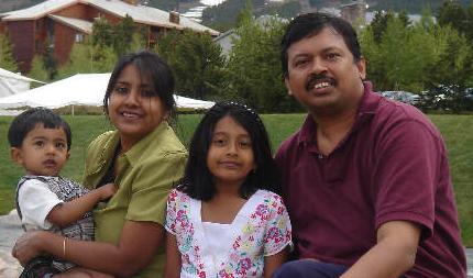 Purnota wih parents.