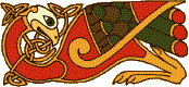 Celtic pattern of interlaced bird