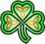 Shamrock with three Trinity knots