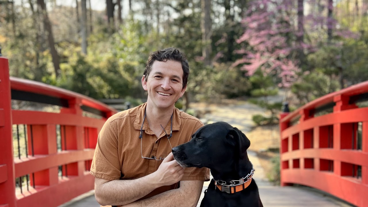 Michael Greenberger with his dog Moose