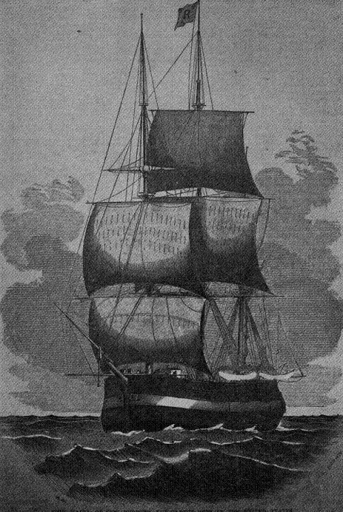 The Ship Maria on which Edmund Gardner served as an officer in his early years