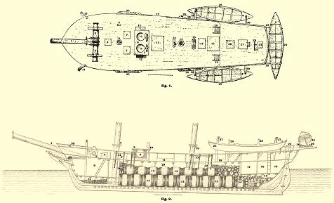 Deck And Sectional Plan Of Schooner Amelia