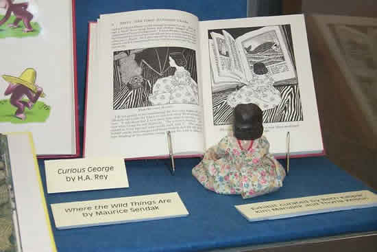 close up view of Hitty and her book